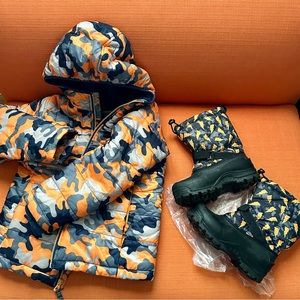 Lands end jacket and snow boots